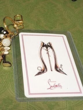 Christian Louboutin Playing Card With Fashion Keychain. Really Pretty